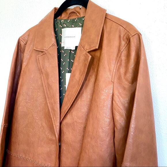 Anthropologie Hayden Embroidered Vegan Leather Jacket Size XS - Picture 3 of 8